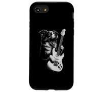 Pastor Australiano Tocando Guitarra Rock Música Perro Amante Carcasa para iPhone SE (2020) / 7 / 8
