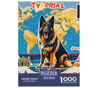 Pastor Belga Puzzle 1000 Piezas, Mascotas Lindas, Diversión Rompecabezas De Bricolaje, De Noches De Juegos Desafiantes, Colección De Arte, para Adultos Y Niños A Partir De 12 Años 70x50cm/1000pcs