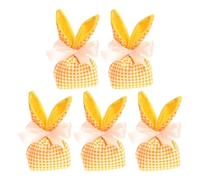 Pastor Bunny Treat Bolsas, bolsas de dulces de Pascua | Bunny Ears Candy Goodie Bolsas,5x decoraciones de Pascua reutilizables, favores de fiesta bolsas de regalo para bocadillos de galleta empaquetad