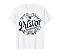 Pastor Cristiano Sacerdote Líder Religioso Dios Iglesia Salvada Camiseta gráfica económica, Hombre, Blanco, XL