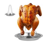 Pastor de pollo para el horno, rejilla de pato plegable no plegable, soporte de parrilla vertical de acero inoxidable, jugosa herramienta de tostado para la cocina al aire libre Picnic Party Farty