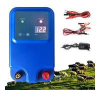 Pastor Electrico 12V, Pastor Electrico Para Perros Cerca Con Pantalla Led Alcance De 5 Km, 1,5 Julios Para La Protección De Ganado Ovejas Aves De Corral Pastos Jardines