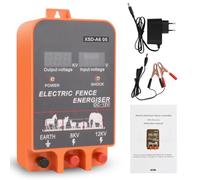 pastor electrico , cerca eléctrica Controlador de pulso de alto voltaje seguro Granja de animales Cerca eléctrica Pastor Granja de animales Pastor eléctrico para vacas, ganado, caballos (Orange)