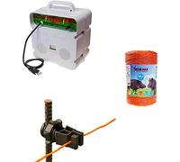 Pastor Eléctrico Kit Profesional de Cercado Eléctrico 220V con Cable y Aisladores Gemi