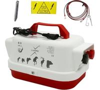 Pastor eléctrico Llampec Mod.10 con conexión a red 230V - 60 mJ, 5.000V y 3 km de alcance - Especial para cercas de caracoles - Consumo reducido 2W y diseño compacto 18×18×28 cm - Fabricado en España