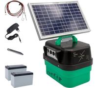 Pastor eléctrico solar Llampec Mod.30S con panel 12V 10W incluido - 3,5 J, 10.000 V y 35 km de alcance - Ideal para mascotas, ganado equino, vacuno, porcino y animales salvajes - Fabricado en España