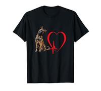 Pastor holandés Latido del corazón ECG Divertido Perro dueño Arte Camiseta gráfica económica