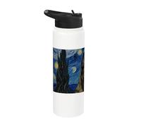 Pastor holandés Van Gogh Noche estrellada Stainless Steel Insulated Water Bottle