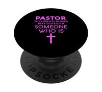 Pastor Impresionante Cruz Congregación Iglesia Ministro Cristiano PopSockets PopGrip Adhesivo