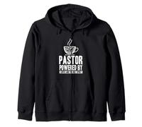 Pastor líder de la Iglesia impulsado por el café y el Espíritu Santo Sudadera con Capucha