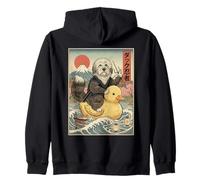 Pastor Ninja Japón Vintage Japonés Ukiyo-e Arte Sudadera con Capucha