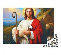 Pastor Pastoral Puzzle de 1000 Piezas Papel para Adultos Oveja Escena Juego de Puzzle Decoración Familiar 52x38cm/1000pcs