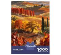 Pastoral 1000 Piezas Rompecabezas De Cartón Rural Toscana Rompecabezas Adultos Rompecabezas Educativos Rompecabezas Familiar Regalo para Amantes De Los Rompecabezas 52x38cm/1