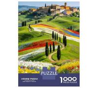 Pastoral 1000 Piezas Rompecabezas De Cartón Rural Toscana Rompecabezas Rompecabezas para Adultos Rompecabezas Educativo Rompecabezas Familiar Regalo Rompecabezas 52x38cm/1000pcs