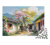 Pastoral Art 1000 Piezas Puzzle Reciclado Personas Mayores Accesorios para Tiempo de Juego Familiar Excelente Regalo para Todas Las Ocasiones 52x38cm/1000pcs