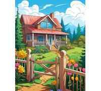 Pastoral Dreams: Farmhouses, Flowers, and Fields to Color and Find Inner Peace 500 pages.: Relaxing coloring pages featuring charming barns and blooming fields.