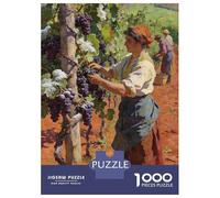 Pastoral Puzzle 1000 Piezas Cartón Puzzle Grande Adulto Difícil Campo Toscano Educa Rompecabezas Familiar 70x50cm/1000pcs