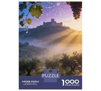 Pastoral Puzzle 1000 Piezas Cartón Puzzle Grande Adulto Relajarse Campo Toscano Puzzle Familiar Regalo Original 70x50cm/1000pcs