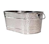 Pastoralist Bebidas de Acero galvanizado Cubo | Bebida Tina Safe Safe Galvanized Galvanized Tina con manijas de 15QT Champagne Bucket Resistente a la óxido