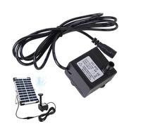 Pastoralist Fuente Solar, DC 6-12V 5W Fuente de baño de Aves Solar con Cable de 1,46 m, Mini Agua Sumergible, Estanque pequeño para al Aire Libre