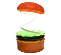 Pastoralist Lámpara de Hamburguesa, lámpara de Hamburguesa de 250 mAh de 5.9 Pulgadas con sacapuntas, 360 ° de luz Nocturna rotativa, lámpara de Mesa novedosa para la habitación de los niños.