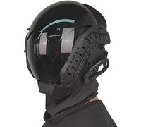 Pastoralist Máscara punk, casco punk con cubierta de cabeza completa, máscara gótica, máscara futurista, máscara de punk cibernética para la fiesta de cosplay de Halloween afules