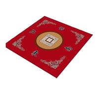 Pastoralist Mata Mahjong Mata, Mahjong 32X32 '' Reducción de Ruido de la Mesa Antideslizante para un Juego Suave Resistente al Desgaste para Juegos de póker, Cartas, tableros y Azulejos Rojo