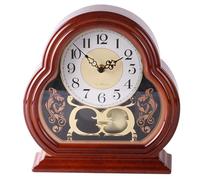 Pastoralist Reloj de repisa, Relojes de repisa Vintage de Madera de 10x4.7in para Sala de Estar, Reloj de Mesa Tranquila con Columpio de péndulo, Relojes de repisa para Decoraciones de Chimenea