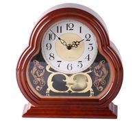 Pastoralist Relojes de repisa para Sala de Estar, Reloj de Manto de Madera de 10.2 Pulgadas con Columpio de péndulo, Reloj de repisa pequeña para Chimenea