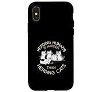 Pastorear Humanos es más difícil Que pastorear Gatos Veterinarios recepcionistas Carcasa para iPhone X/XS