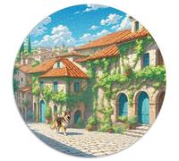 Pastores alemanes 1.000 Piezas, Puzzle, Rompecabezas Redondo Intelectual Desafío Adultos, Mascotas Lindas Redondo Puzzle, Juegos De Puzzle, Juguetes Creativos contra El Estrés,