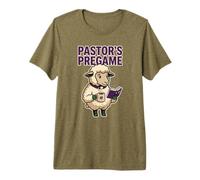 Pastores Antes del Juego Pastor Humor Fe Clero Amante del Café Biblia Camiseta Premium