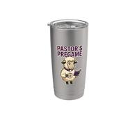 Pastores Antes del Juego Pastor Humor Fe Clero Amante del Café Biblia Vaso térmico de acero inoxidable de doble pared