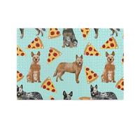 Pastores australianos, Blue Heelers y Red Heelers y Pizzas, Rompecabezas de 1000 Piezas, Rompecabezas de Madera para Toda la Familia, decoración de Pared para Adultos y Adolescentes.