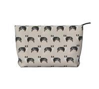 Pastores australianos Lindos,Neceser de Pana, Neceser de Maquillaje portátil, Neceser de Viaje