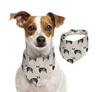 Pastores australianos Lindos,Pañuelos de algodón para Perros, Bufandas Ajustables para Mascotas,S