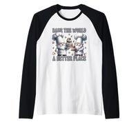 Pastry Chef Dad Gnomes Graphic Bake The World A Better Place Camiseta Manga Raglan