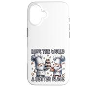 Pastry Chef Dad Gnomes Graphic Bake The World A Better Place Carcasa para iPhone 16