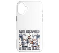 Pastry Chef Dad Gnomes Graphic Bake The World A Better Place Carcasa para iPhone 16 Plus