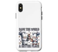 Pastry Chef Dad Gnomes Graphic Bake The World A Better Place Carcasa para iPhone X/XS