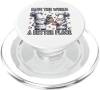 Pastry Chef Dad Gnomes Graphic Bake The World A Better Place PopSockets PopGrip para MagSafe