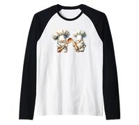 Pastry Chef with Wooden Spoon and Dough Roller Baker GNOME Camiseta Manga Raglan