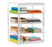 Pastry Display Case, Acrylic Bread Display Box, 15.75x11.81x9.84 Inches Airtight Bakery Food Storage with 4 Stackable Layers, Cookie Organizer for Kitchen Counter, Homemade Sandwiches,
