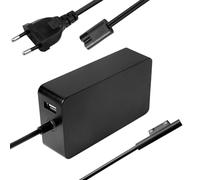 PASUKTER Cargador Surface, 15V 4A 65W Cargador con Puerto USB para Microsoft Surface Pro 3/4/5/6/7/8/9/X Surface Laptop 1/2/3/4 Surface Go 1/2/3 Surface Book 1/2/3