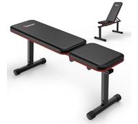 PASYOU Banco de Pesas Plano, Banco Musculación Plegable con 300KG Capacidad de Carga, Banco de pesas con ajuste multiángulo para ejercicios planos e inclinados, 2 en 1 Banco Gimnasio Doble Estructura