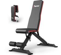 PASYOU Banco de pesas plegable con 9x4x3 posiciones ajustables, banco inclinado multifunción como entrenador de abdomen y espalda para el hogar, carga máxima de 318 kg