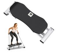 PASYOU Tabla de Equilibrio Simulador de Esquí, Tabla oscilante con Bandas de Resistencia, Entrenador portátil de Equilibrio Wiggle con Monitor LCD, Capacidad de 136 kg, Ejercicio Completo