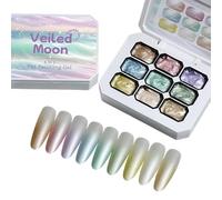 Pat Gel,Herramientas Para Esculpir Uñas Con Degradado 9 Colores | Gel De Pintura Diseño Uñas Patting | Para Mujeres Chicas Salón Hogar Citas Y Bodas Fotos San Valentín Cumpleaños