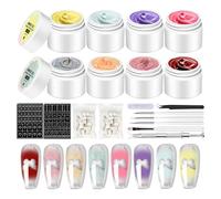 Pat Gel Polish - Medio De Pintura De Manicura Degradado De 8 Ml, Estilo Artístico De Paleta De Colores, Accesorios Innovadores Para Uñas | Colección Creativa De Cosméticos Para Juegos De Práctic