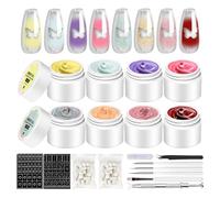 Pat Gel Polishes, Manicure Gradient Painting Gels, Nail Design Polish Palette, Creative Art Accessories for Girls, Ideal for Manicures, Nail Paintings, Salon-Quality Creations, Smooth Application